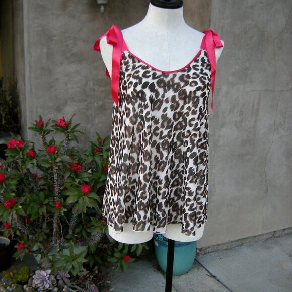 Victoria's Secret S/P Leopard Print & Pink Babydoll - Picture 3 of 10